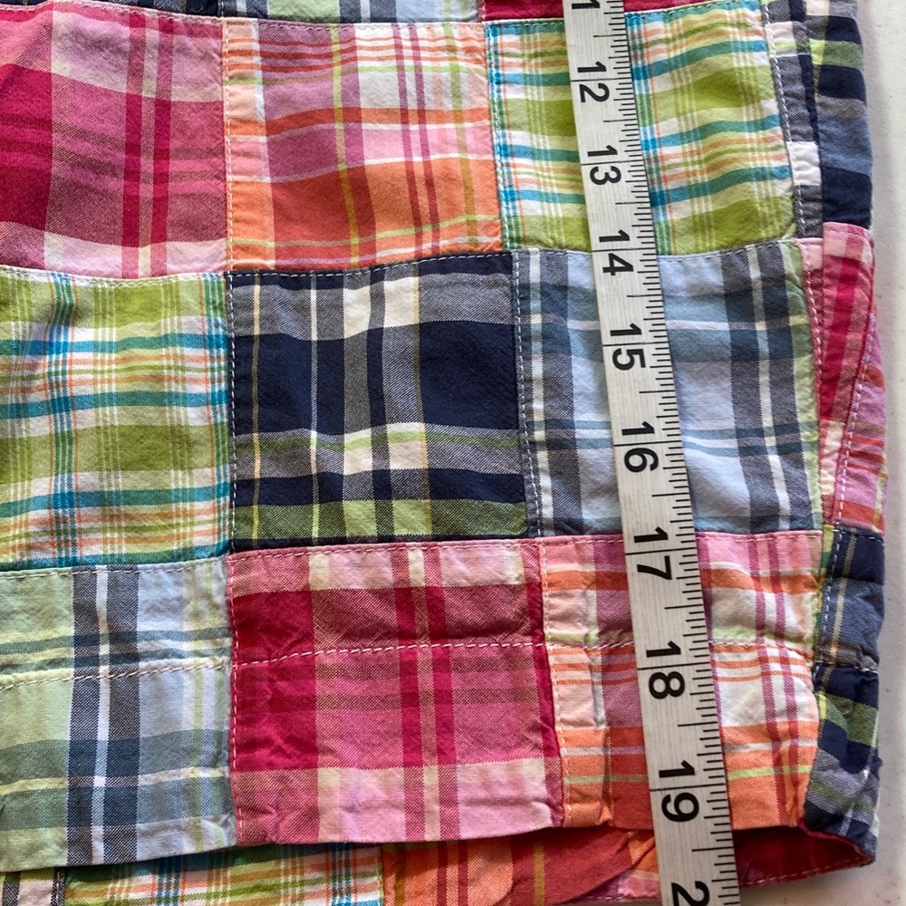 L.L. Bean Madras Patchwork Plaid Shorts - Picture 7 of 8
